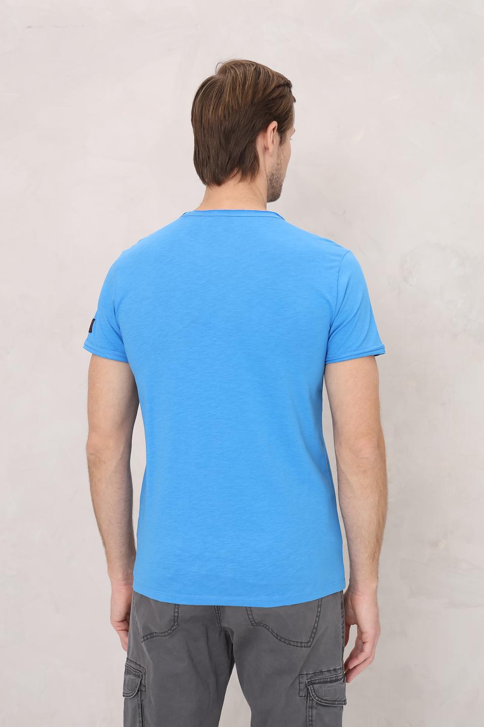 Футболка Time Zone с принтом голубая