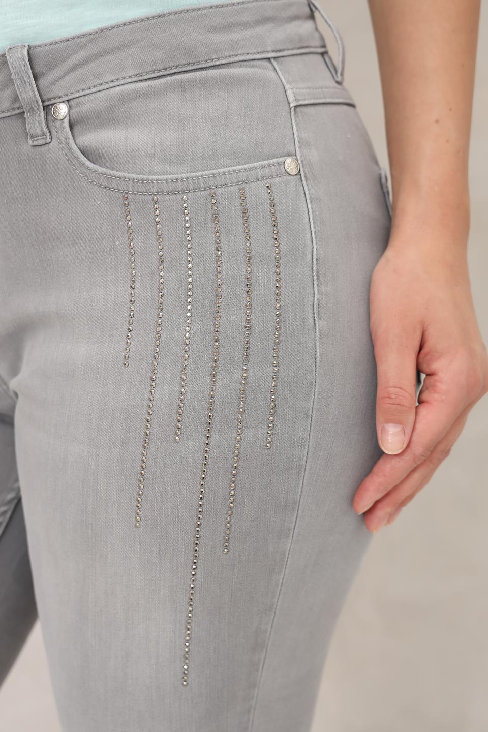 Джинсы Monari серые с декором