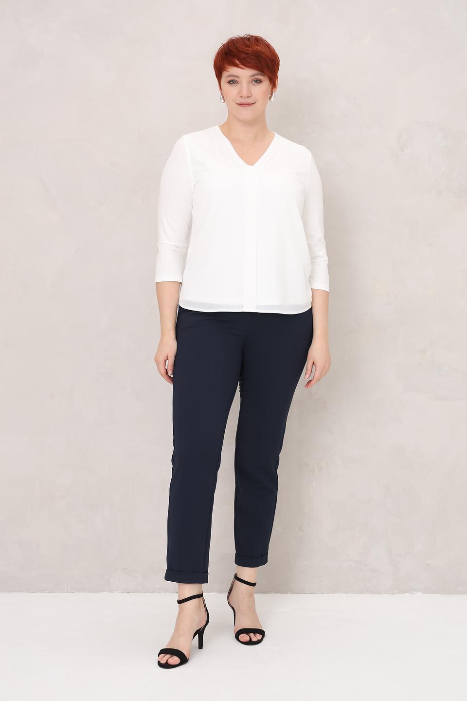 Блуза Frank Walder белая V-образный вырез