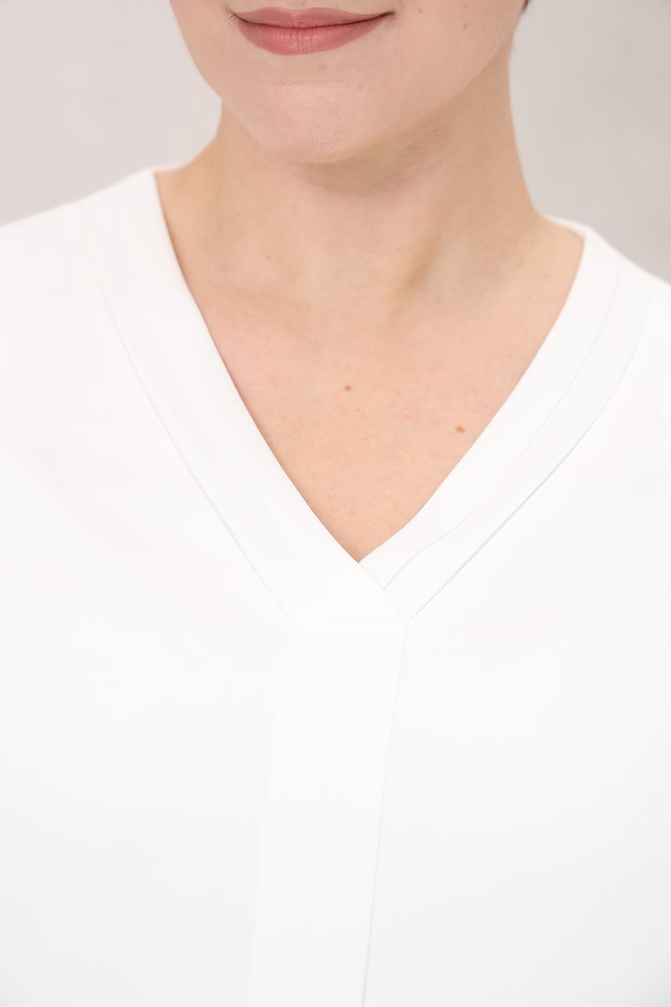 Блуза Frank Walder белая V-образный вырез