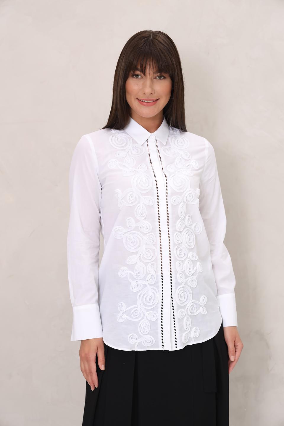 Блуза SE Stenau с вышивкой белый