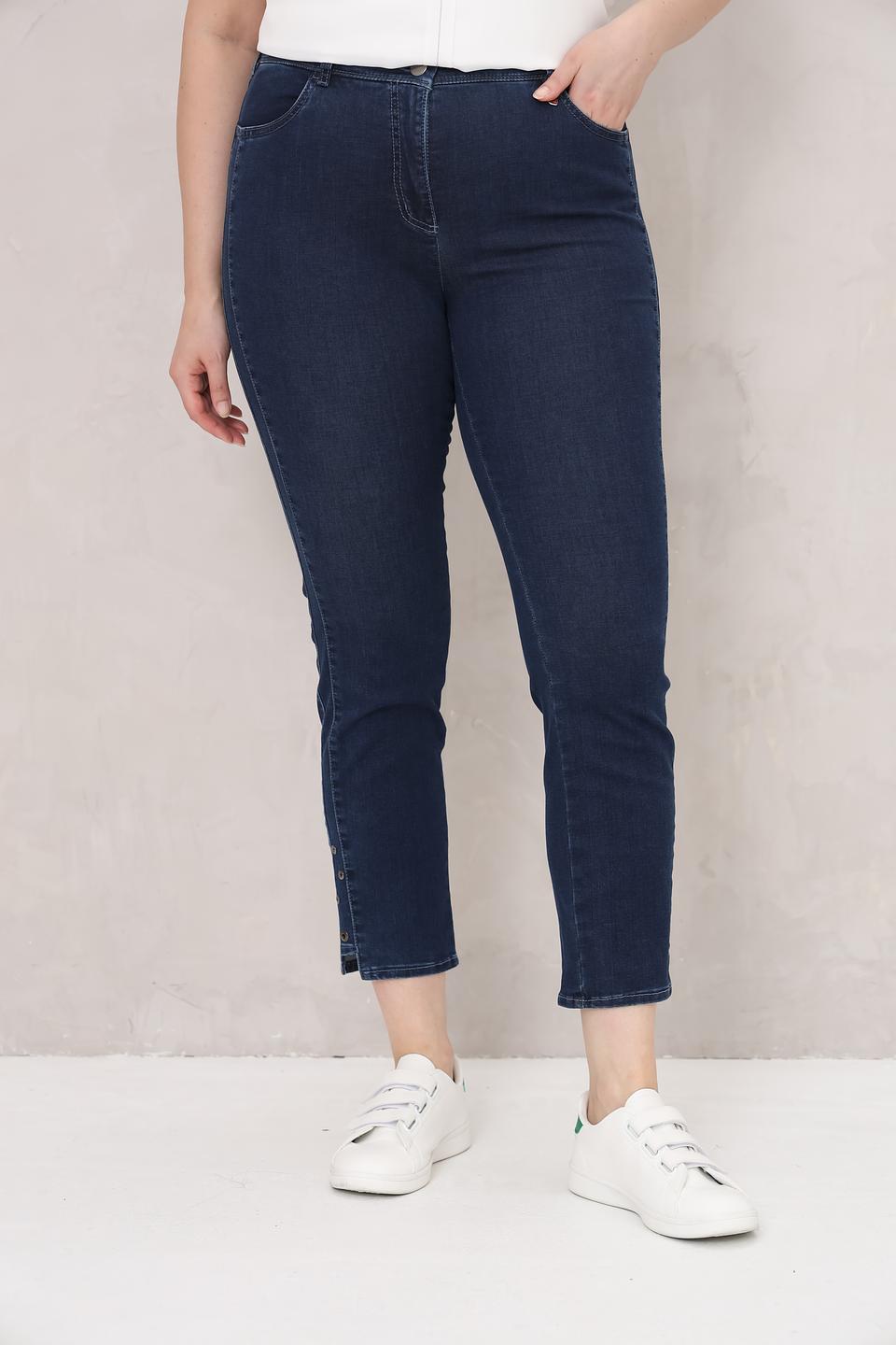 Брюки Relaxed by Toni узкие, темно-синие