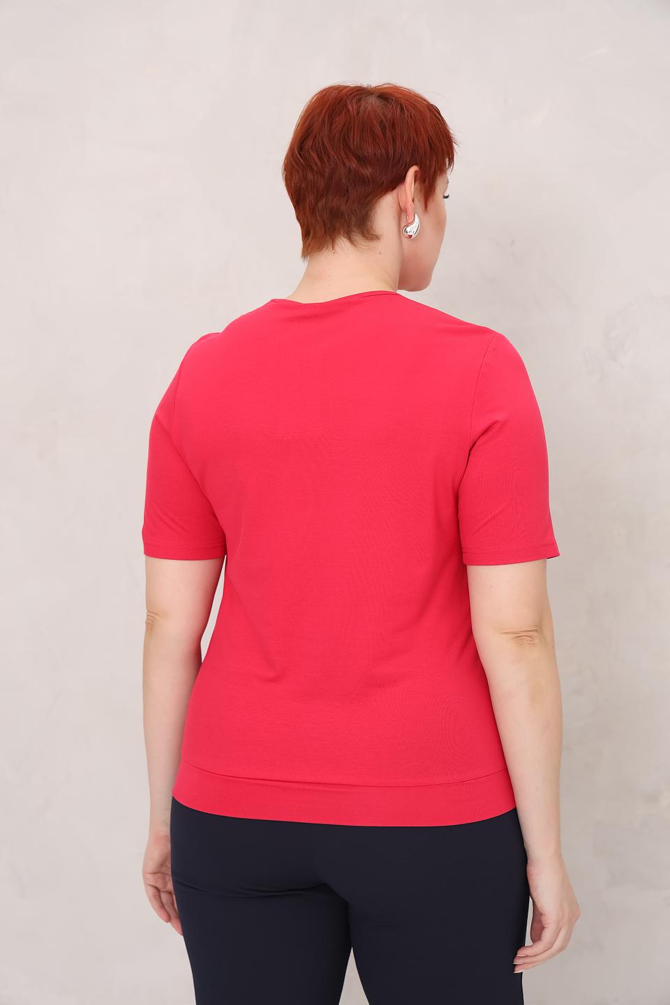 Блуза Frank Walder малиновая с драпировкой