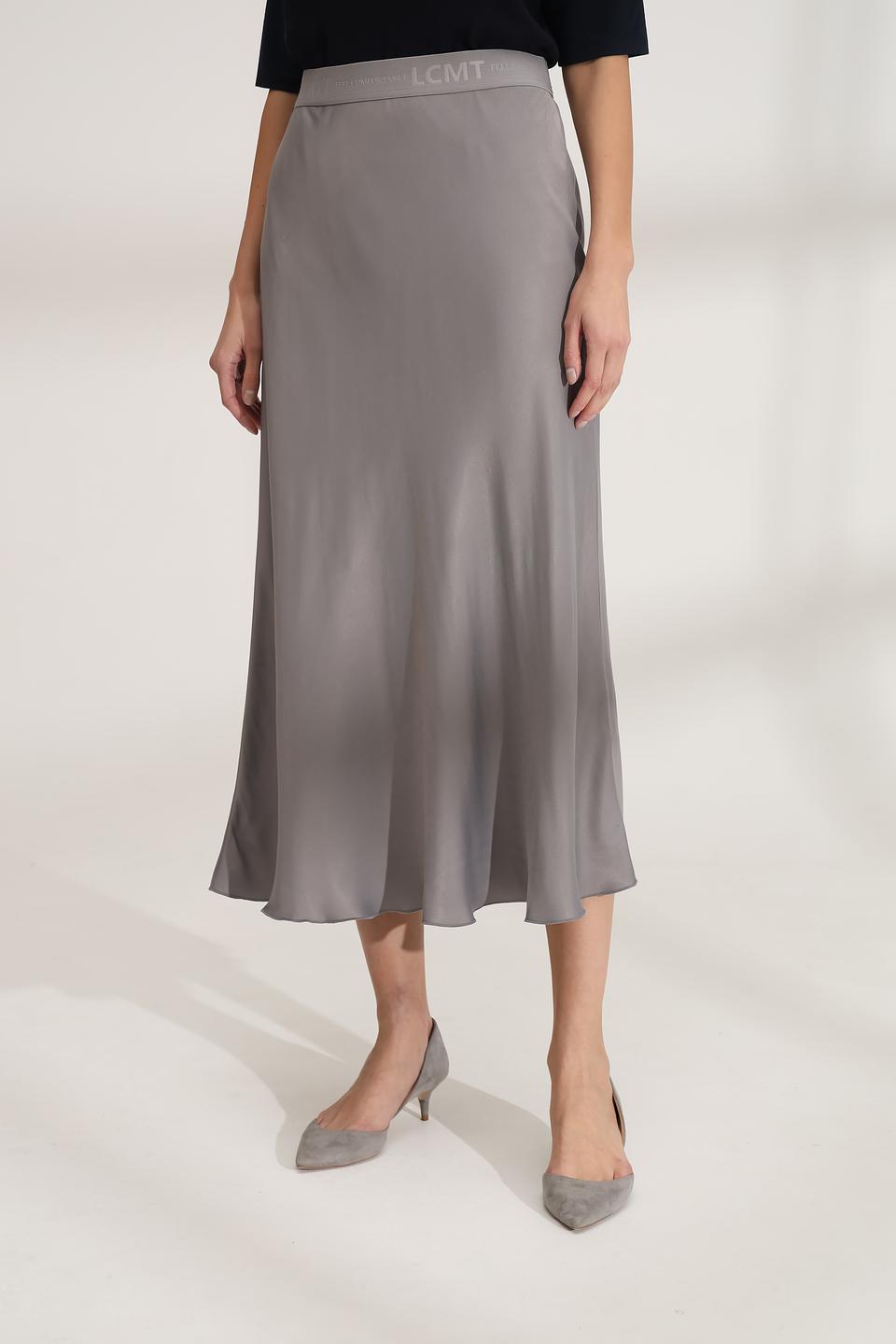 Юбка Lecomte атласная серая