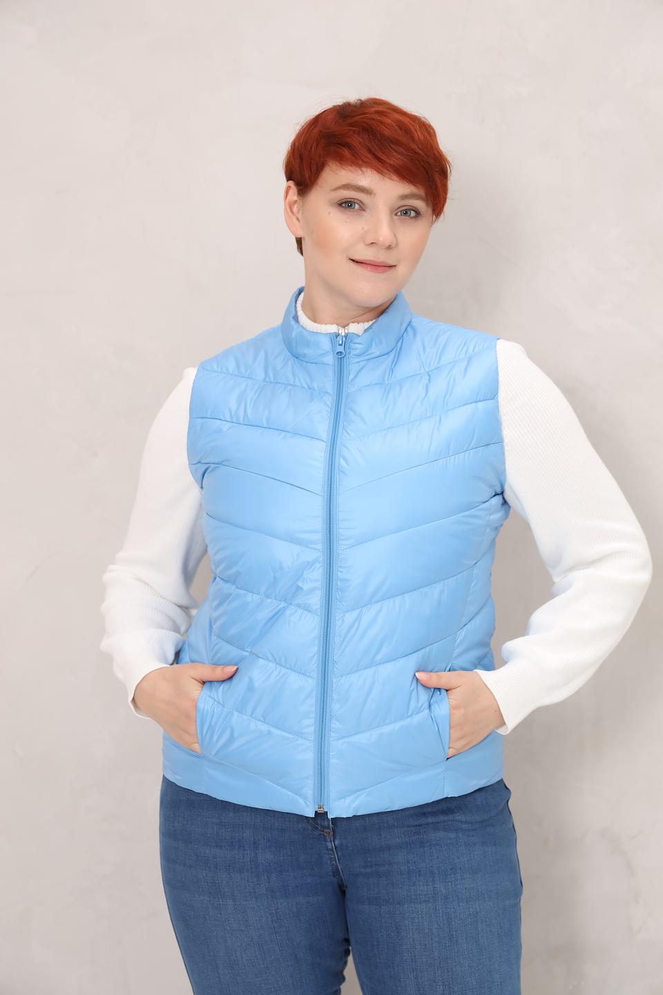 Жилет Frank Walder стеганый голубой