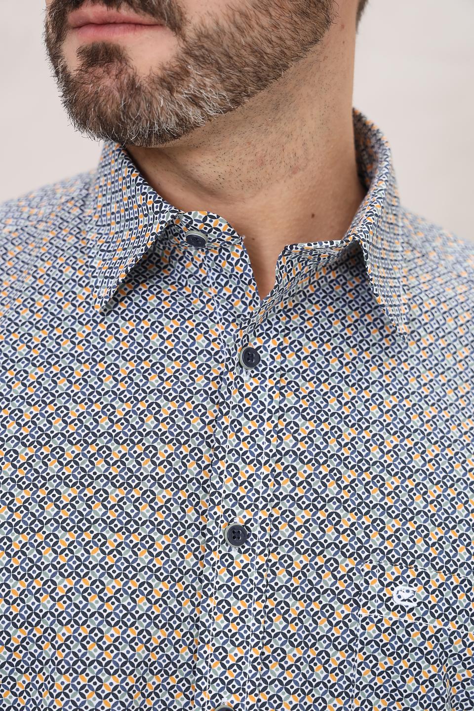 Рубашка Casa Moda с принтом голубой