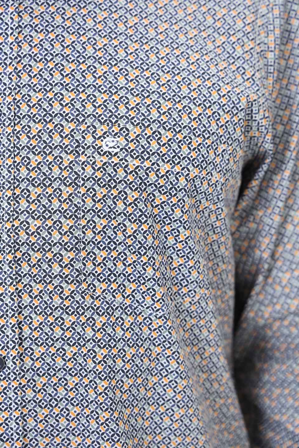 Рубашка Casa Moda с принтом голубой