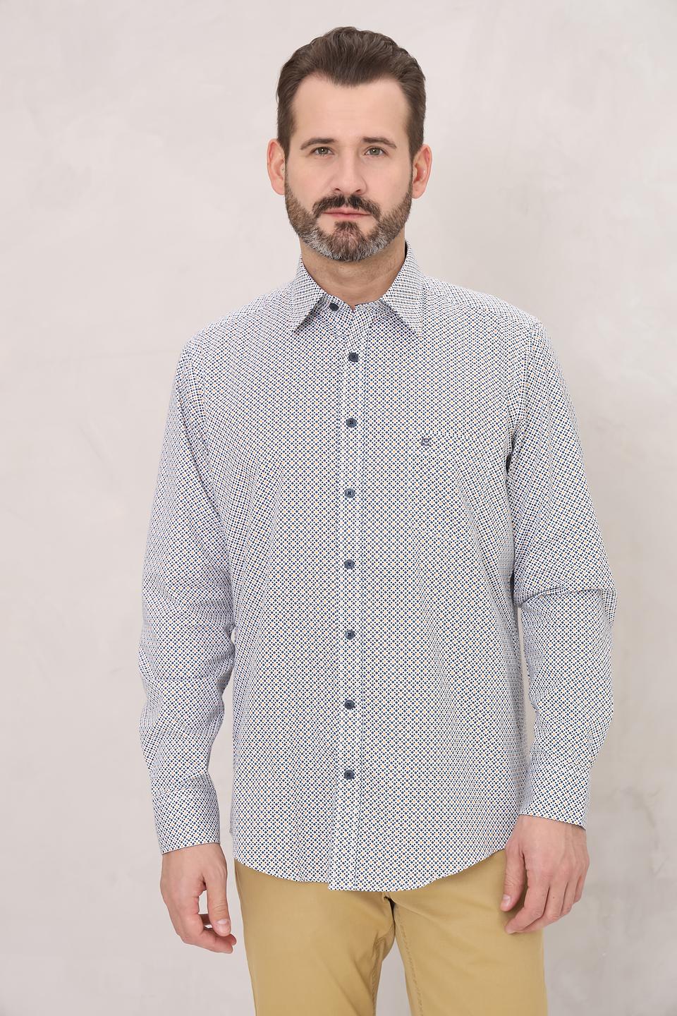 Рубашка Casa Moda с принтом голубой