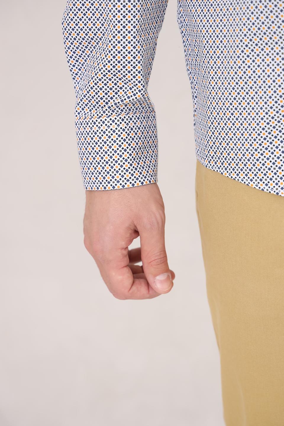 Рубашка Casa Moda с принтом голубой