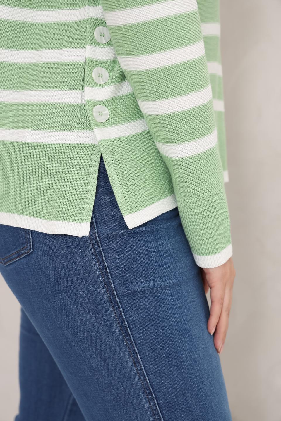 Пуловер Olsen в полоску мятный