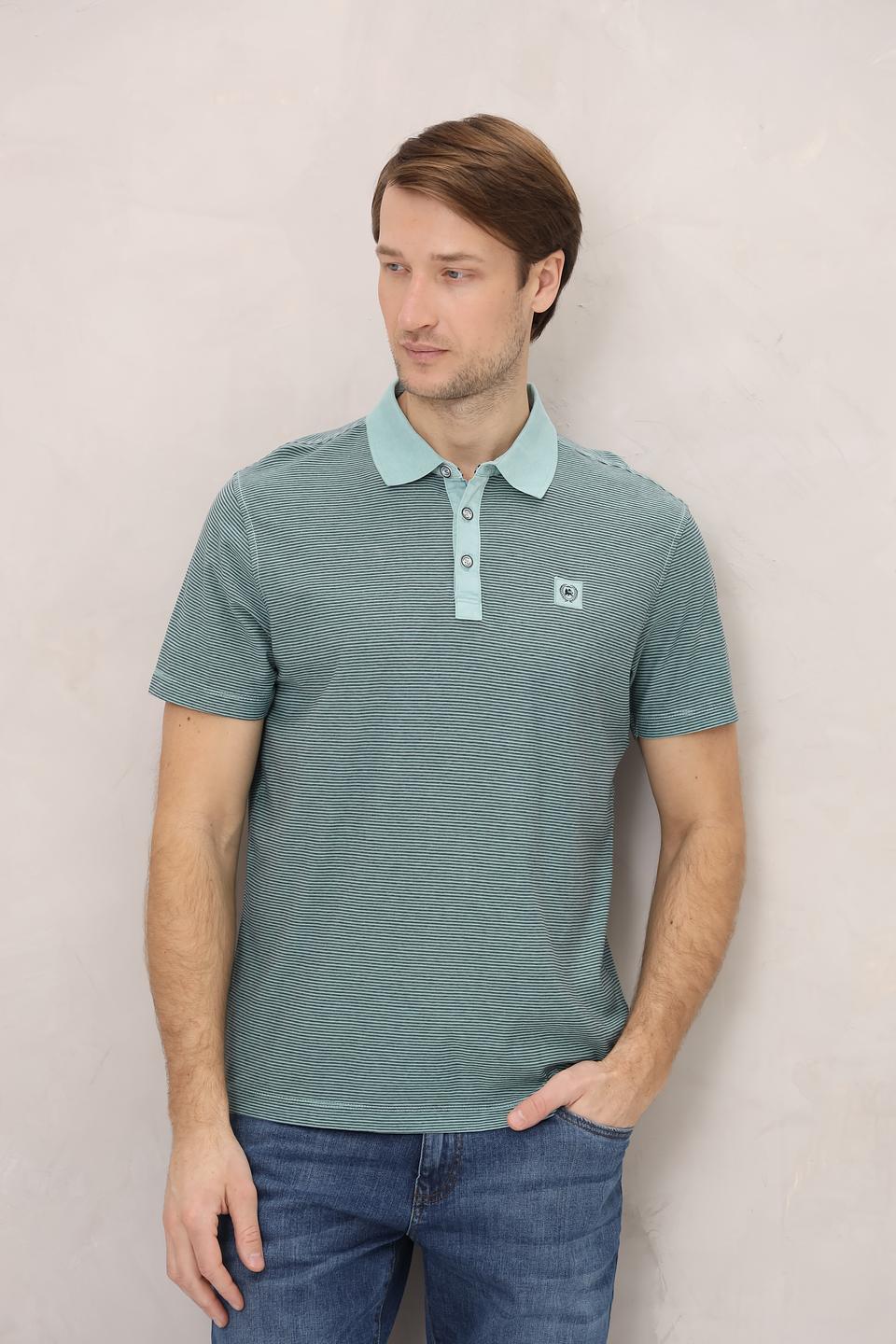 Поло Lerros в полоску мятный