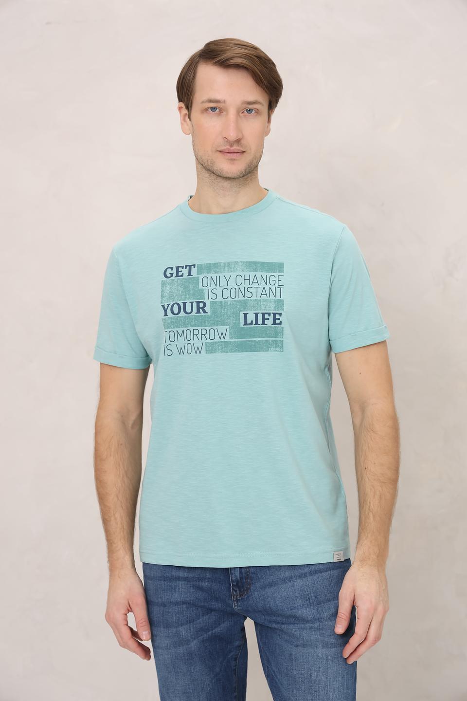 Футболка Lerros с принтом бирюзовый