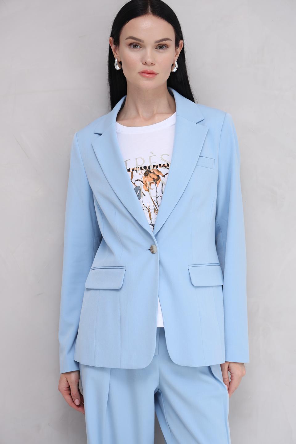 Жакет Tom Tailor голубой приталенный