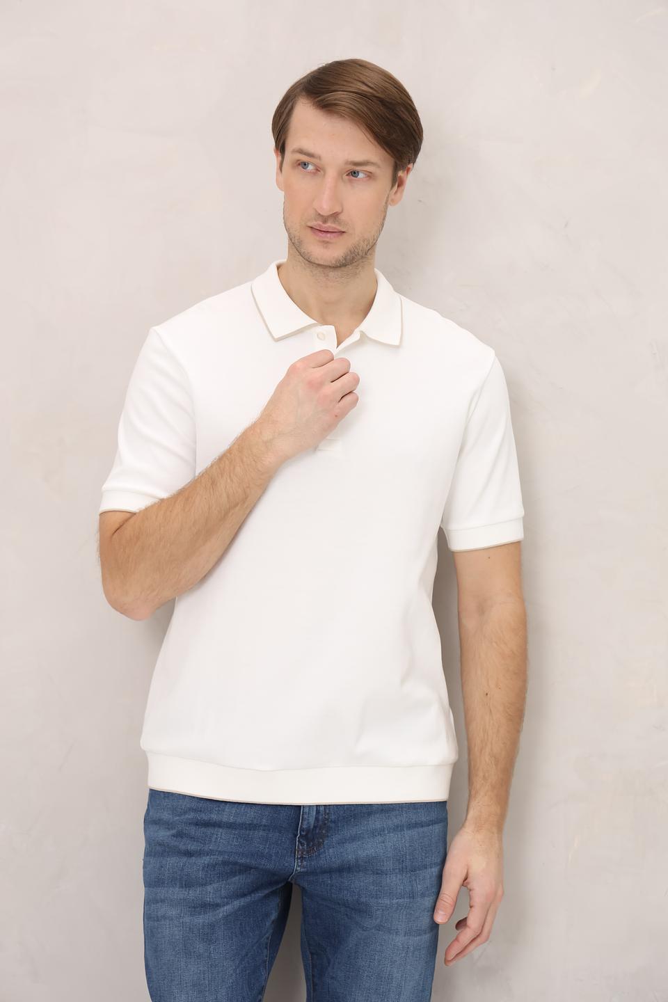 Поло Marc O Polo хлопковое белое