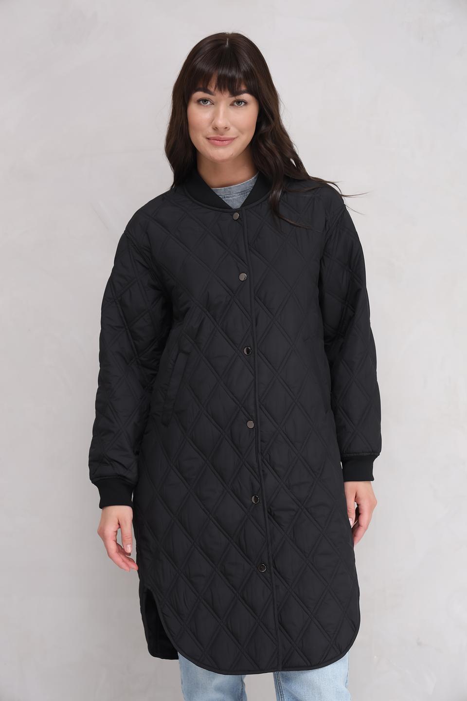 Пальто Electra style стеганое чёрное