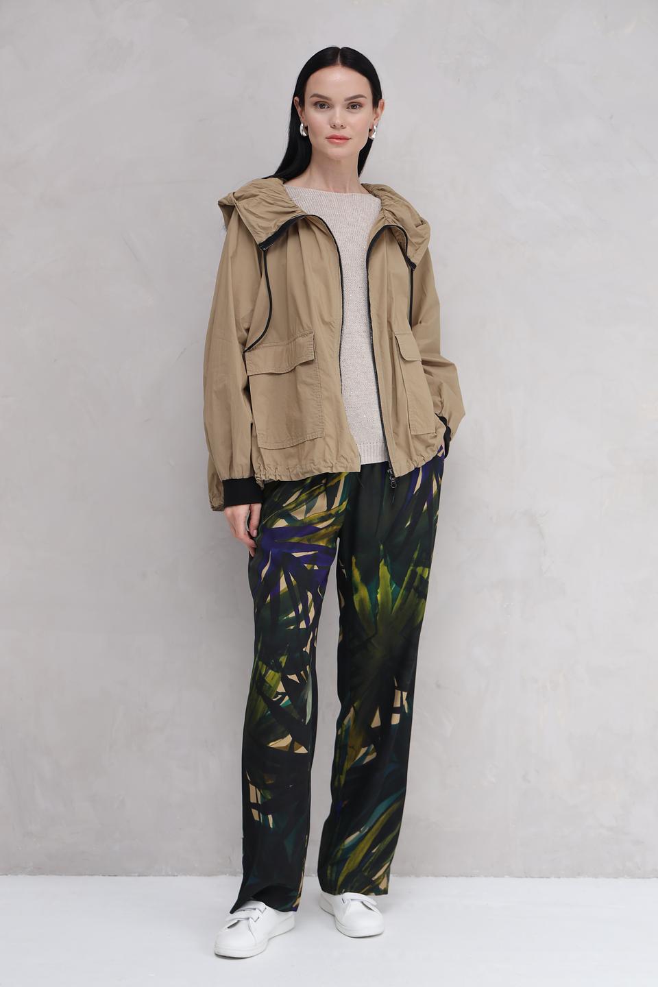 Ветровка Catnoir с капюшоном бежевая