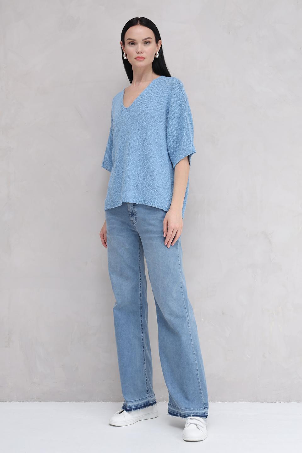 Пуловер Rich and Royal голубой с рукавом 3/4