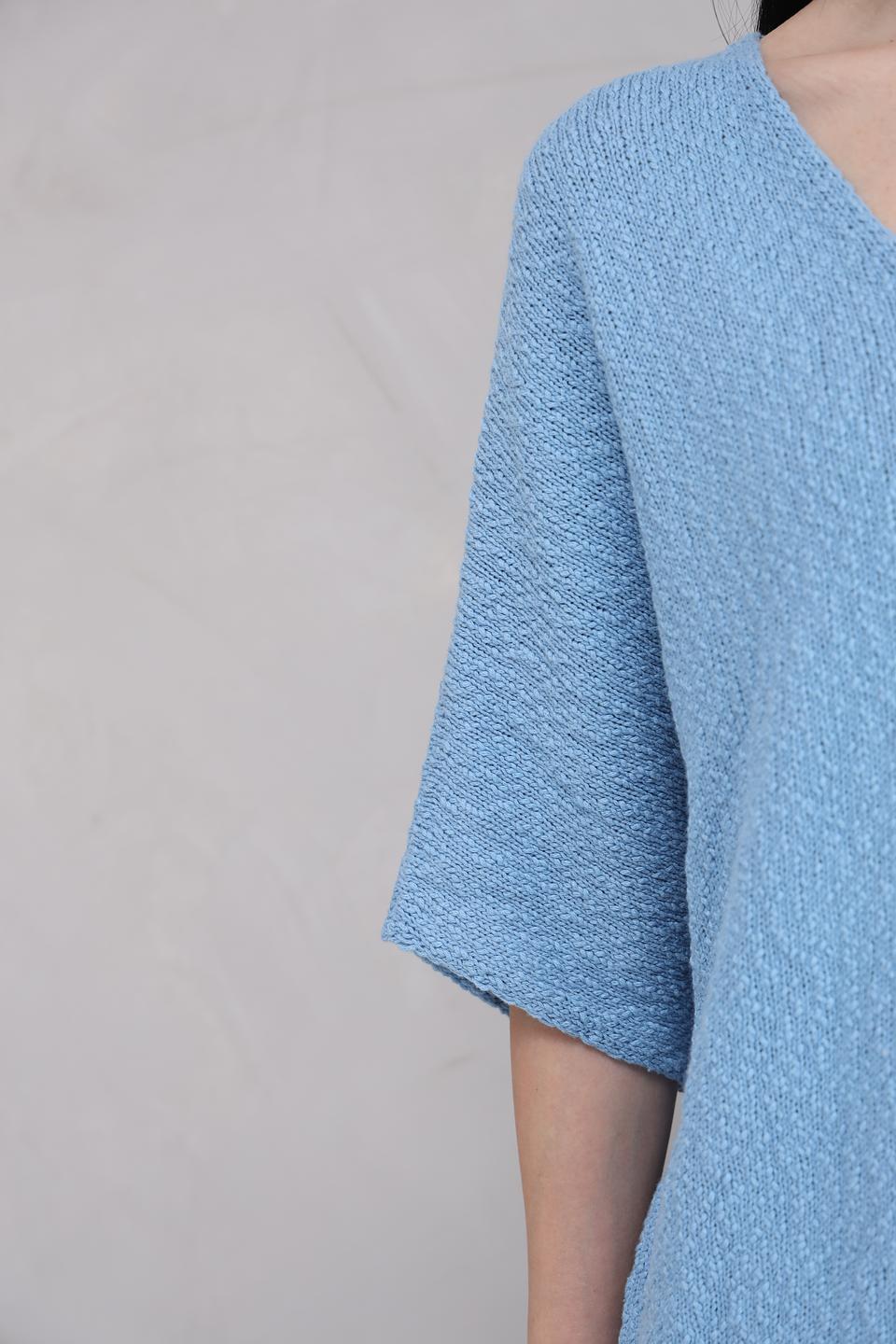 Пуловер Rich and Royal голубой с рукавом 3/4