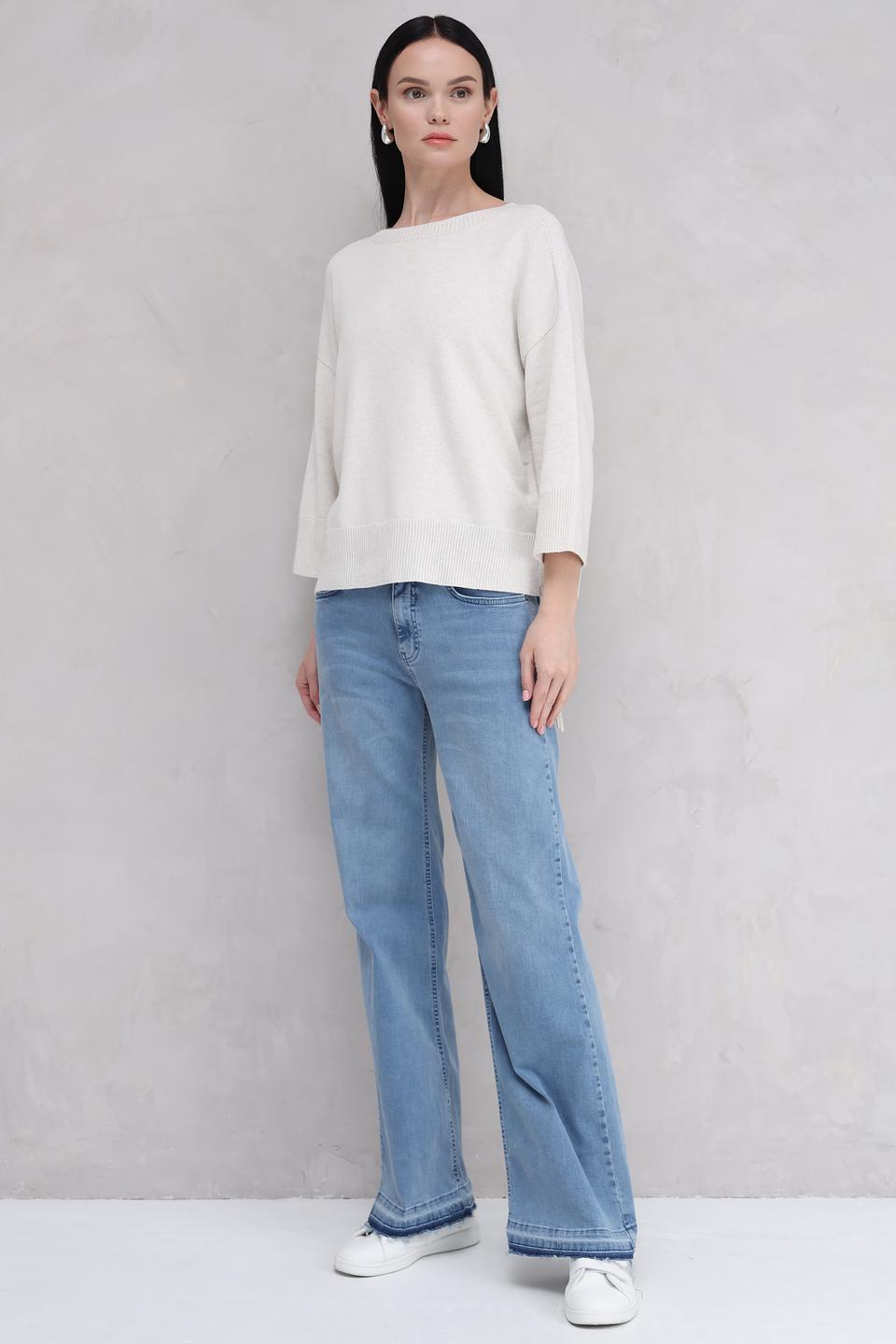 Пуловер Oui женский молочный