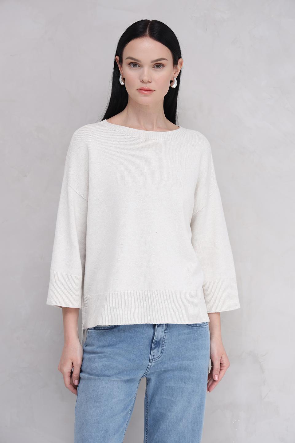 Пуловер Oui женский молочный