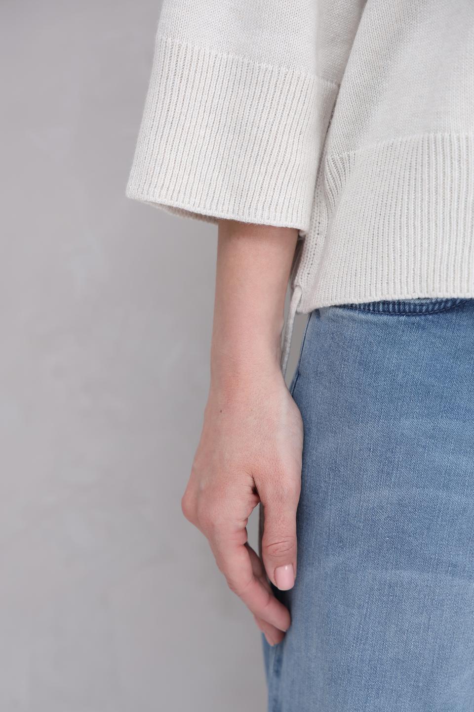 Пуловер Oui женский молочный