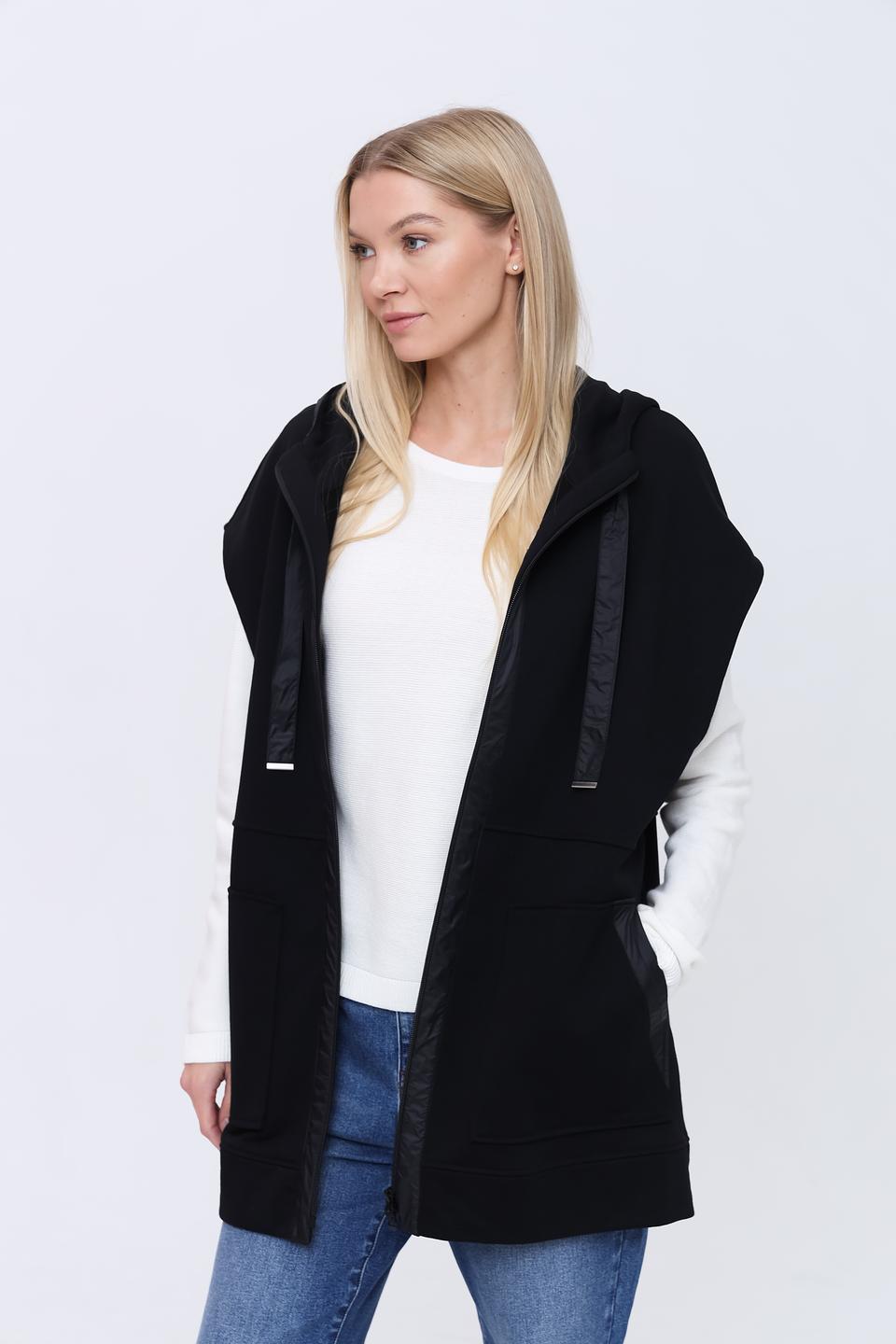 Жилет Pezzo чёрный с капюшоном