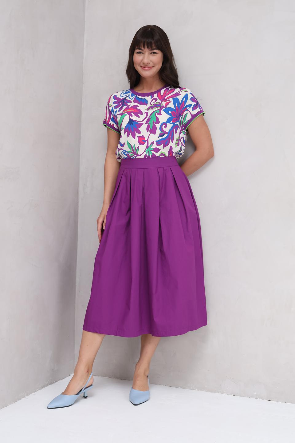 Юбка Oui плиссированная фиолетовая