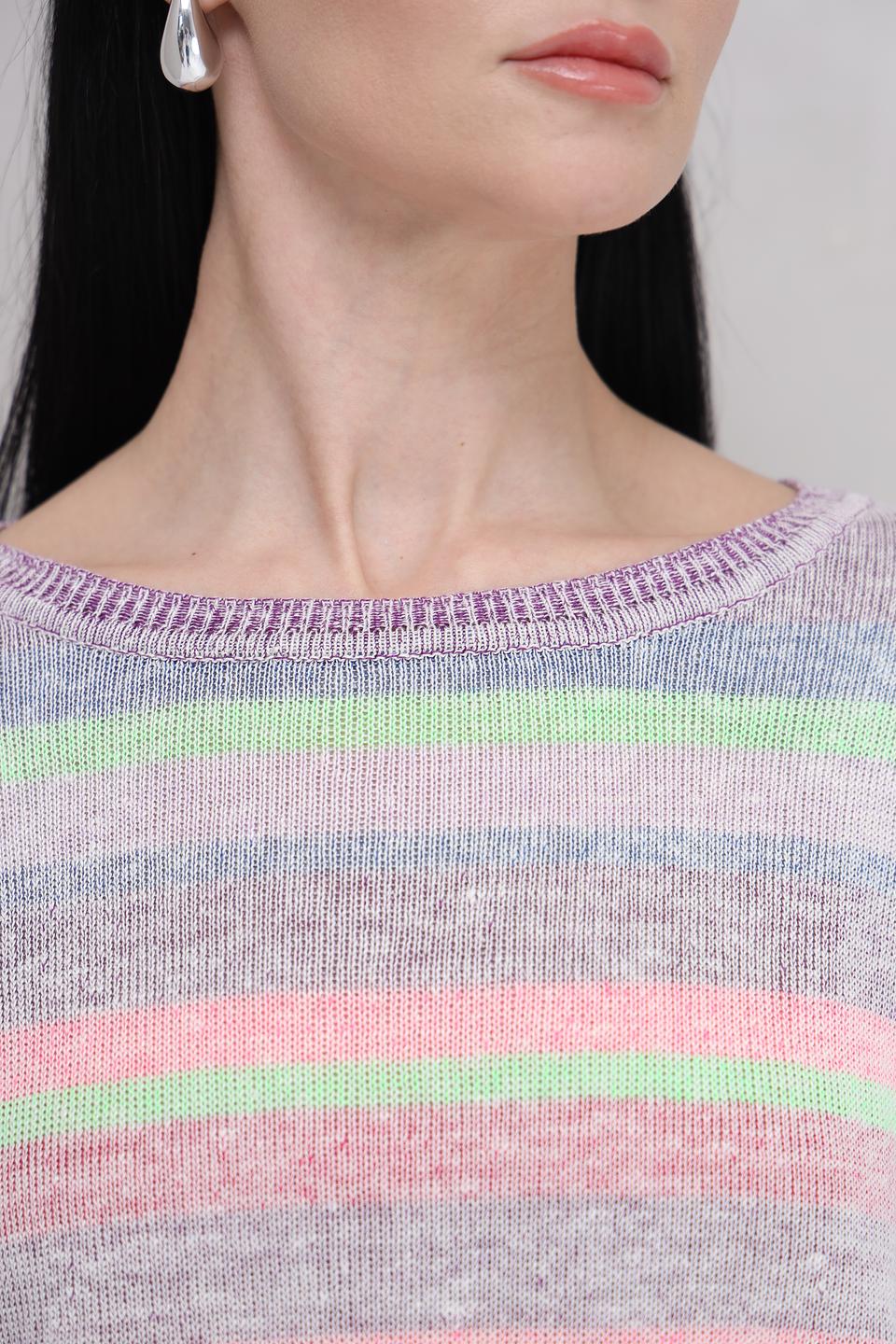 Пуловер Oui в полоску