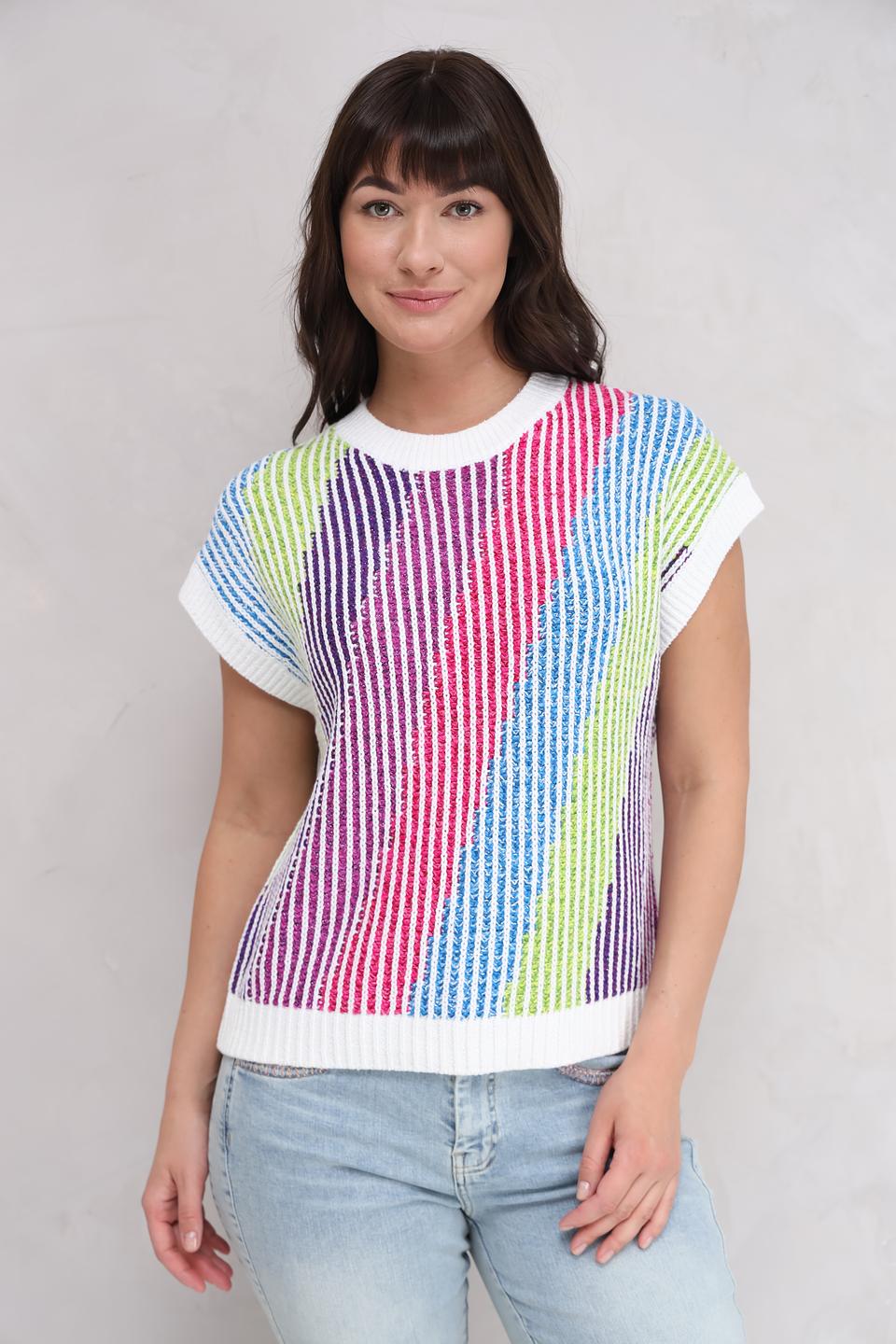 Жилет Oui разноцветный вязаный