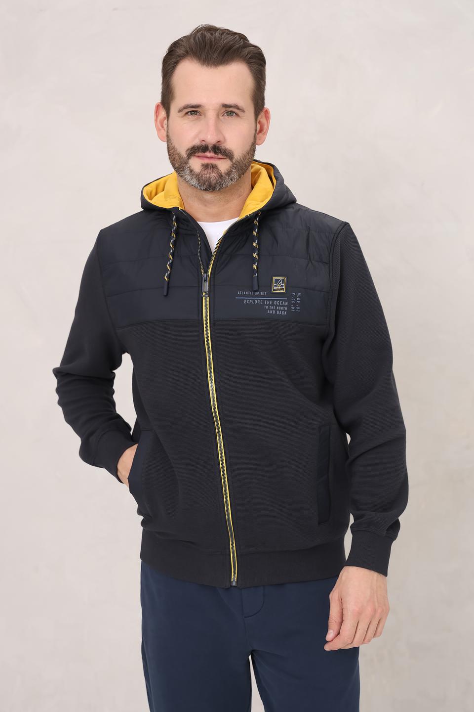 Кардиган Casa Moda с капюшоном чёрный