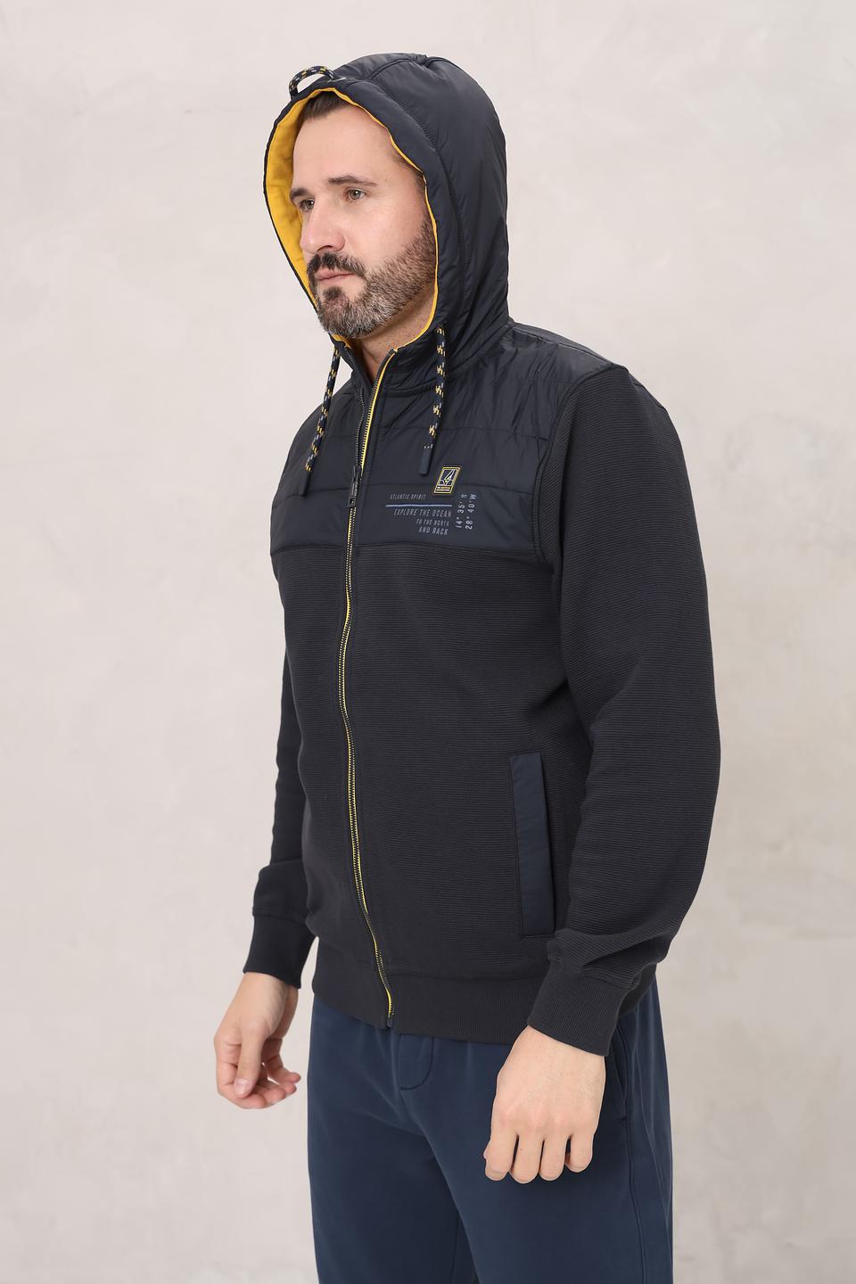 Кардиган Casa Moda с капюшоном чёрный