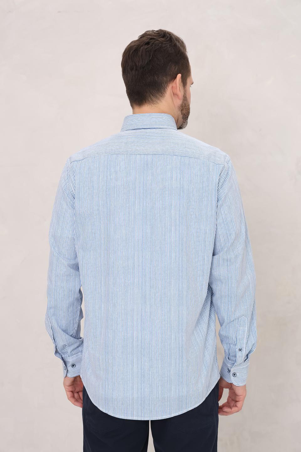 Рубашка Casa Moda в полоску голубую