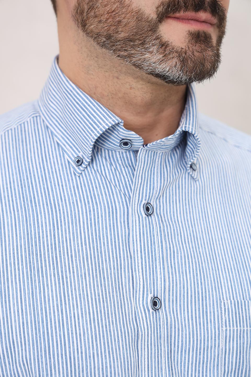 Рубашка Casa Moda в полоску голубую