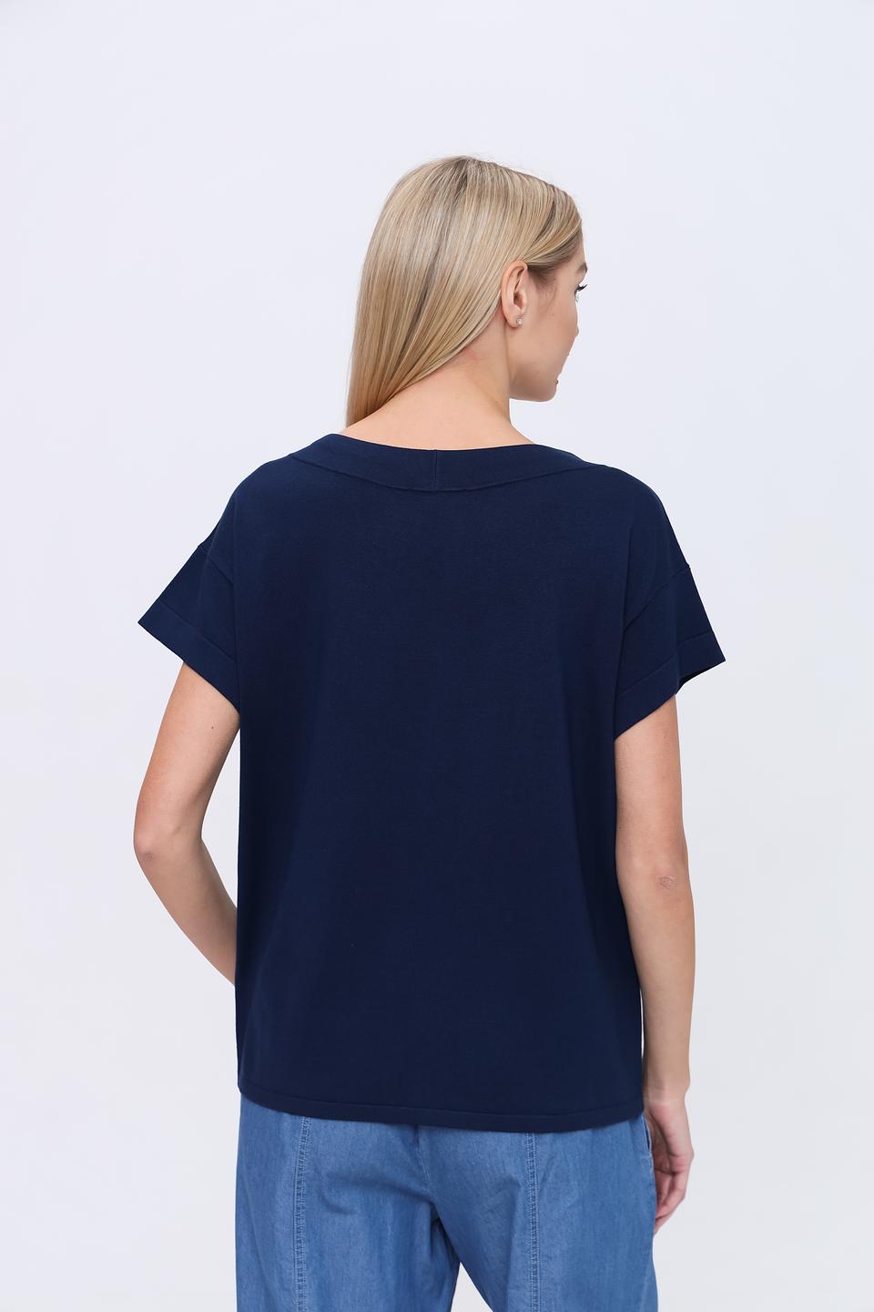 Пуловер Pezzo с завязками темно-синий