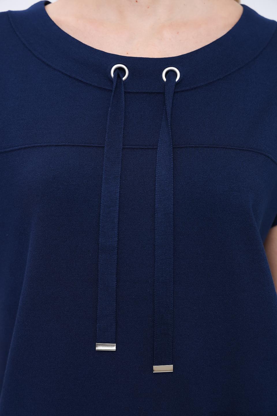 Пуловер Pezzo с завязками темно-синий