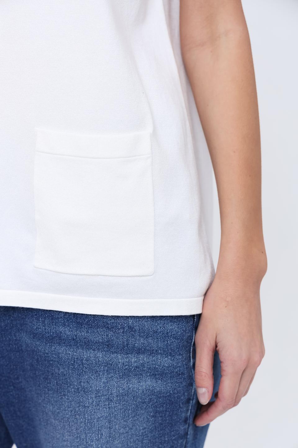 Пуловер Pezzo с шнурками белый