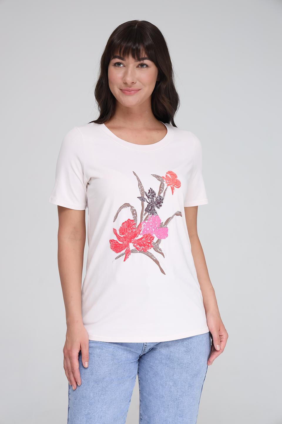 Футболка Pezzo с цветочным принтом