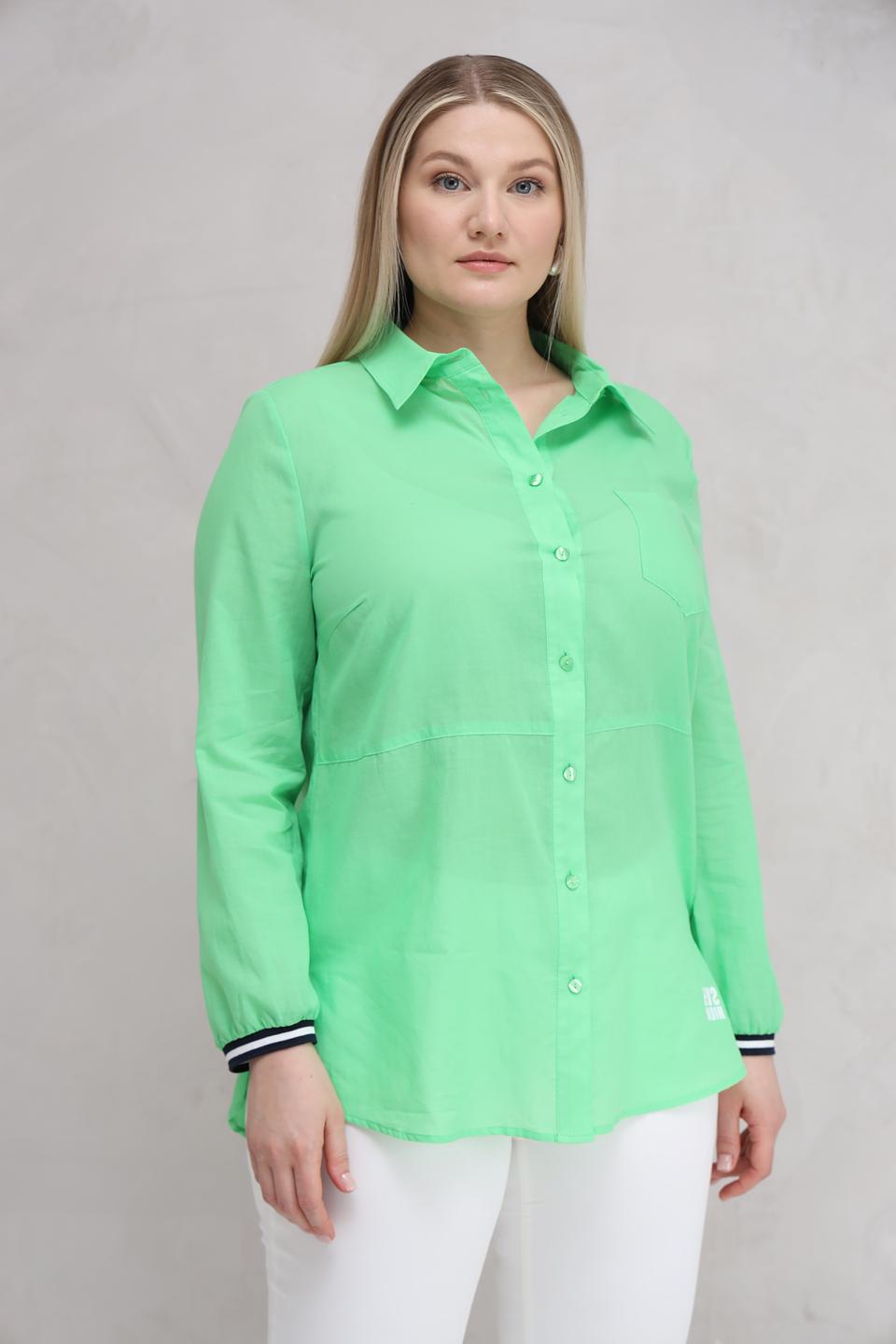 Рубашка Tuzzi лайм с манжетами