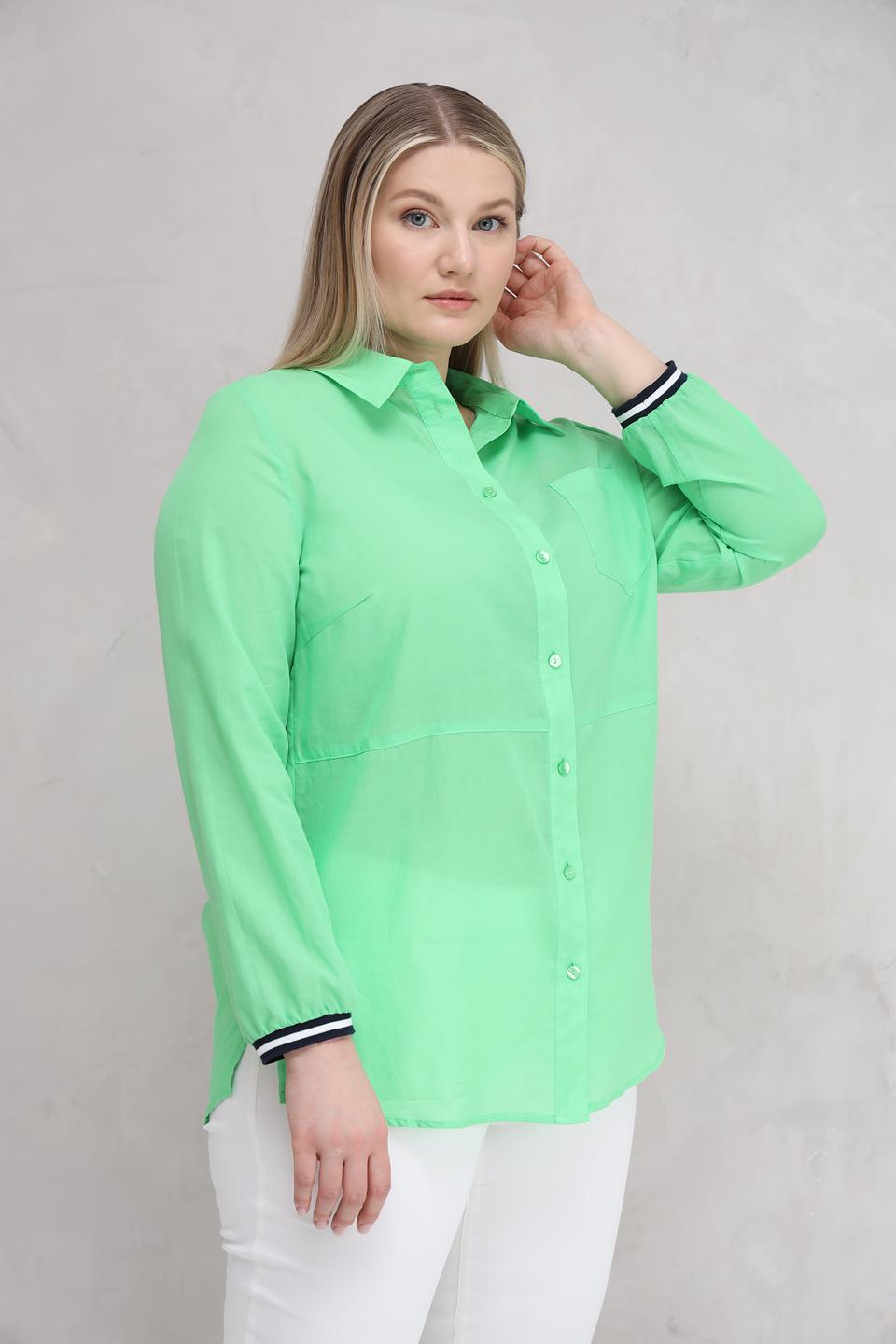 Рубашка Tuzzi лайм с манжетами