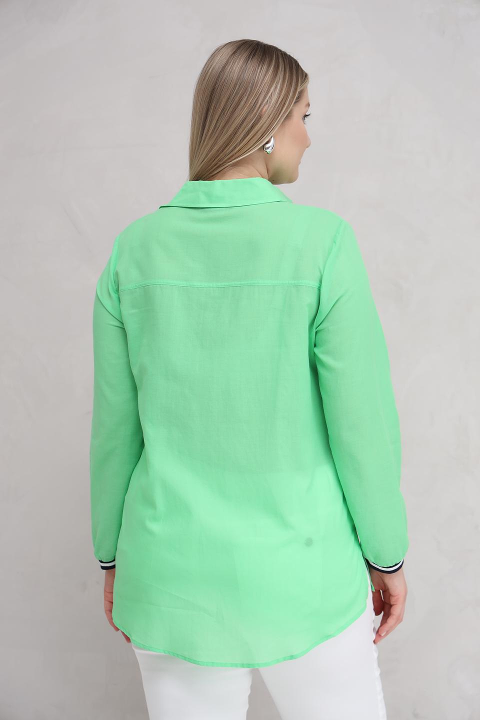 Рубашка Tuzzi лайм с манжетами