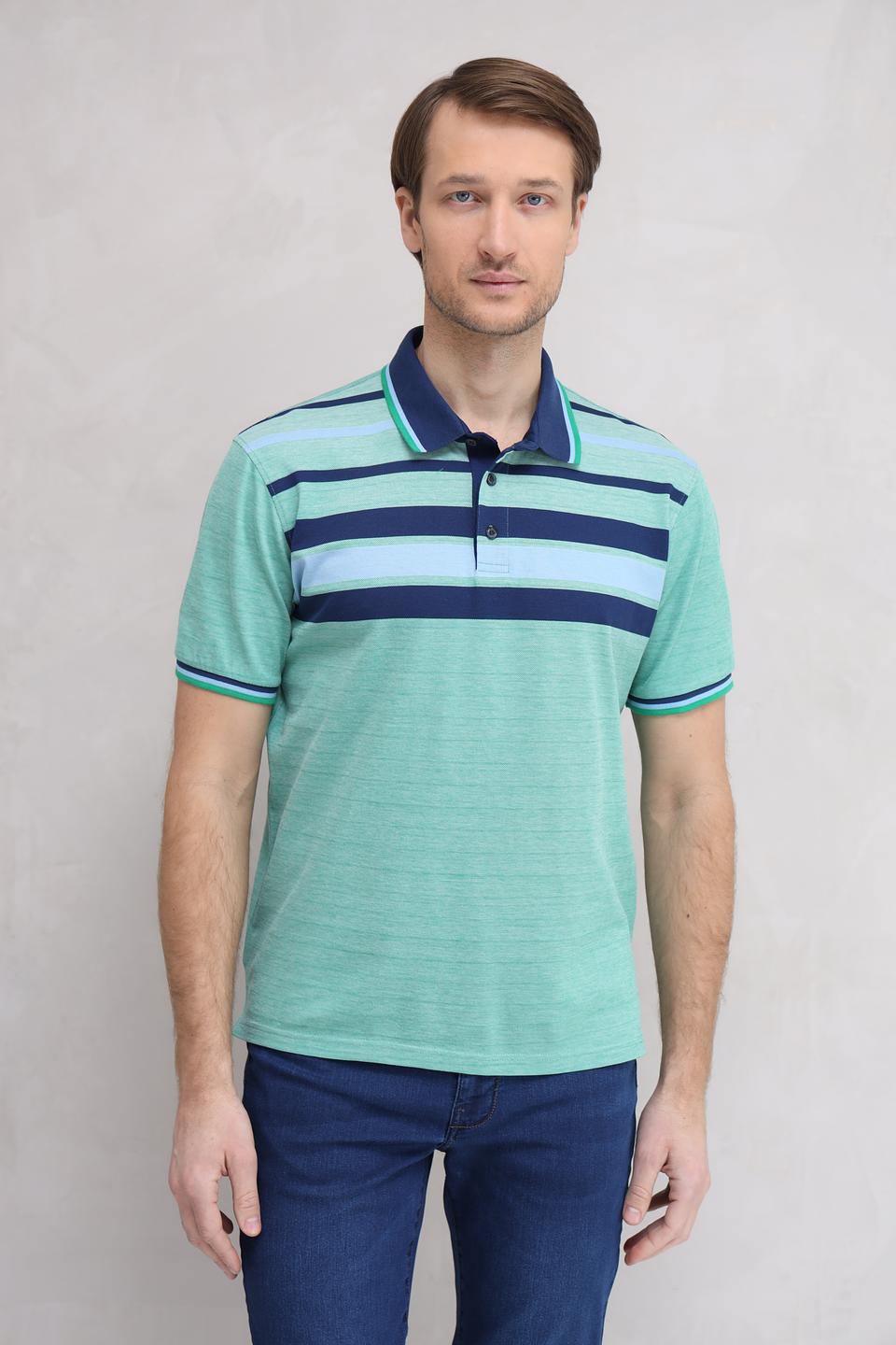 Поло Monte Carlo в полоску мятный