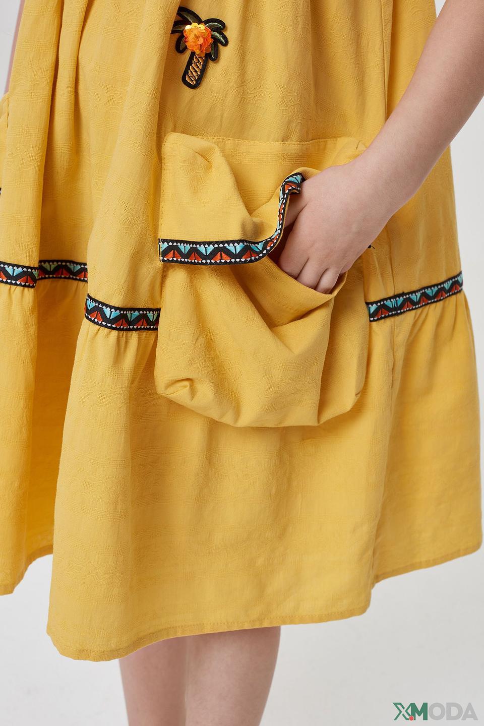 Платье Choupette дев. горчичное