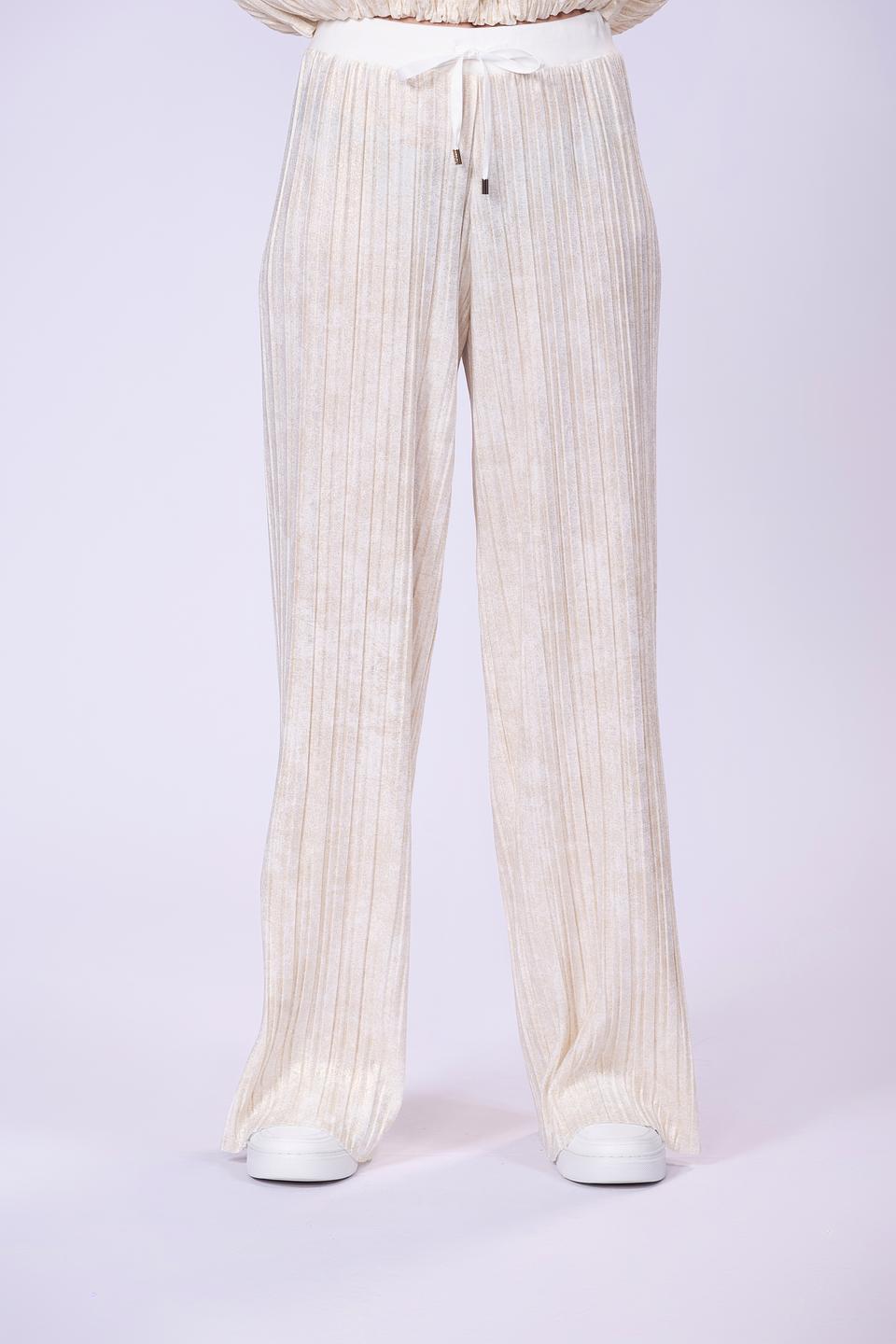 Брюки Liu-Jo плиссе бежевые