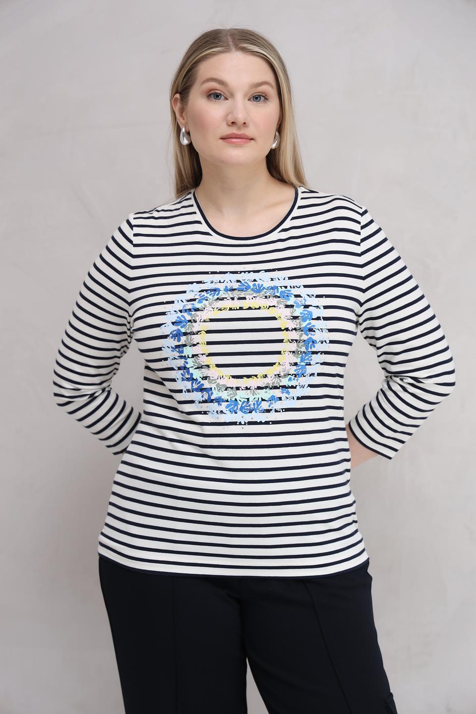 Лонгслив Gerry Weber в полоску с цветами