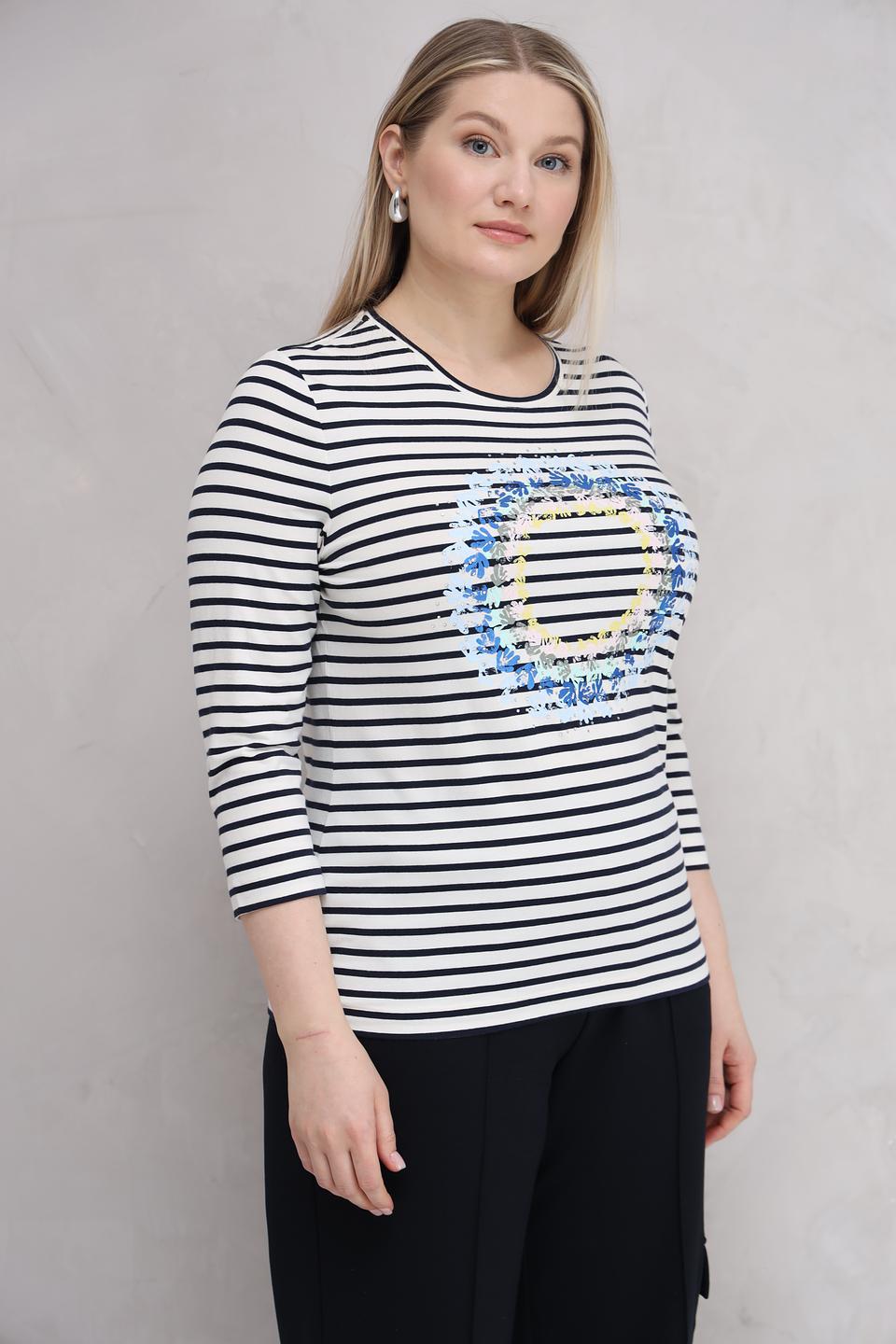 Лонгслив Gerry Weber в полоску с цветами