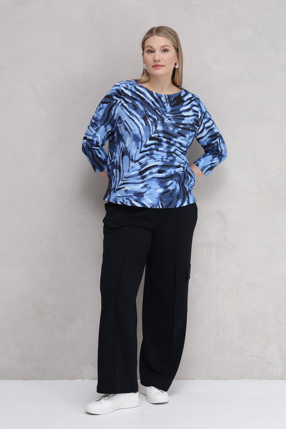 Пуловер Gerry Weber EDITION синий с принтом