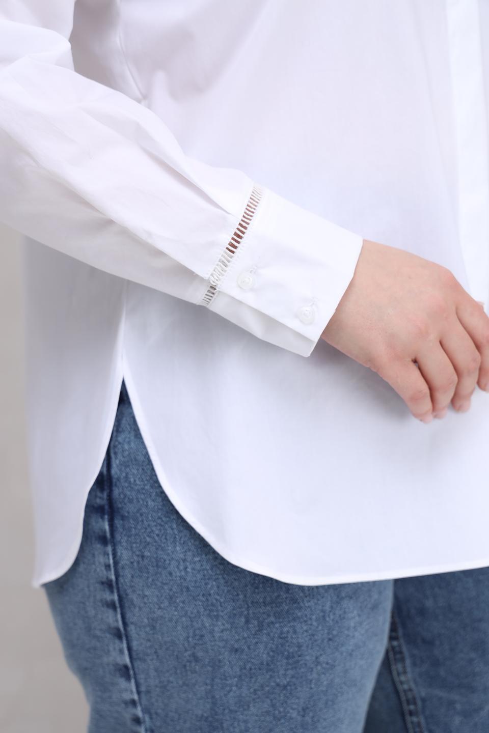 Рубашка Gerry Weber белая с лентой