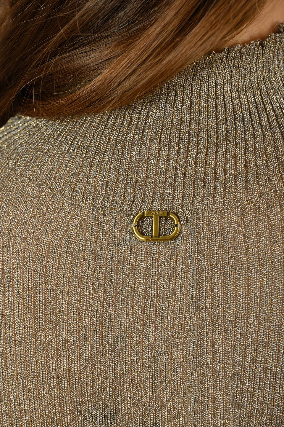 Джемпер Twin Set золотистый с вырезом