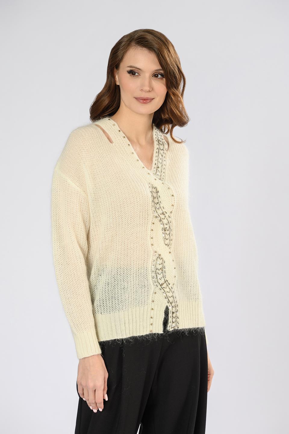 Джемпер Twin Set с вышивкой бежевый