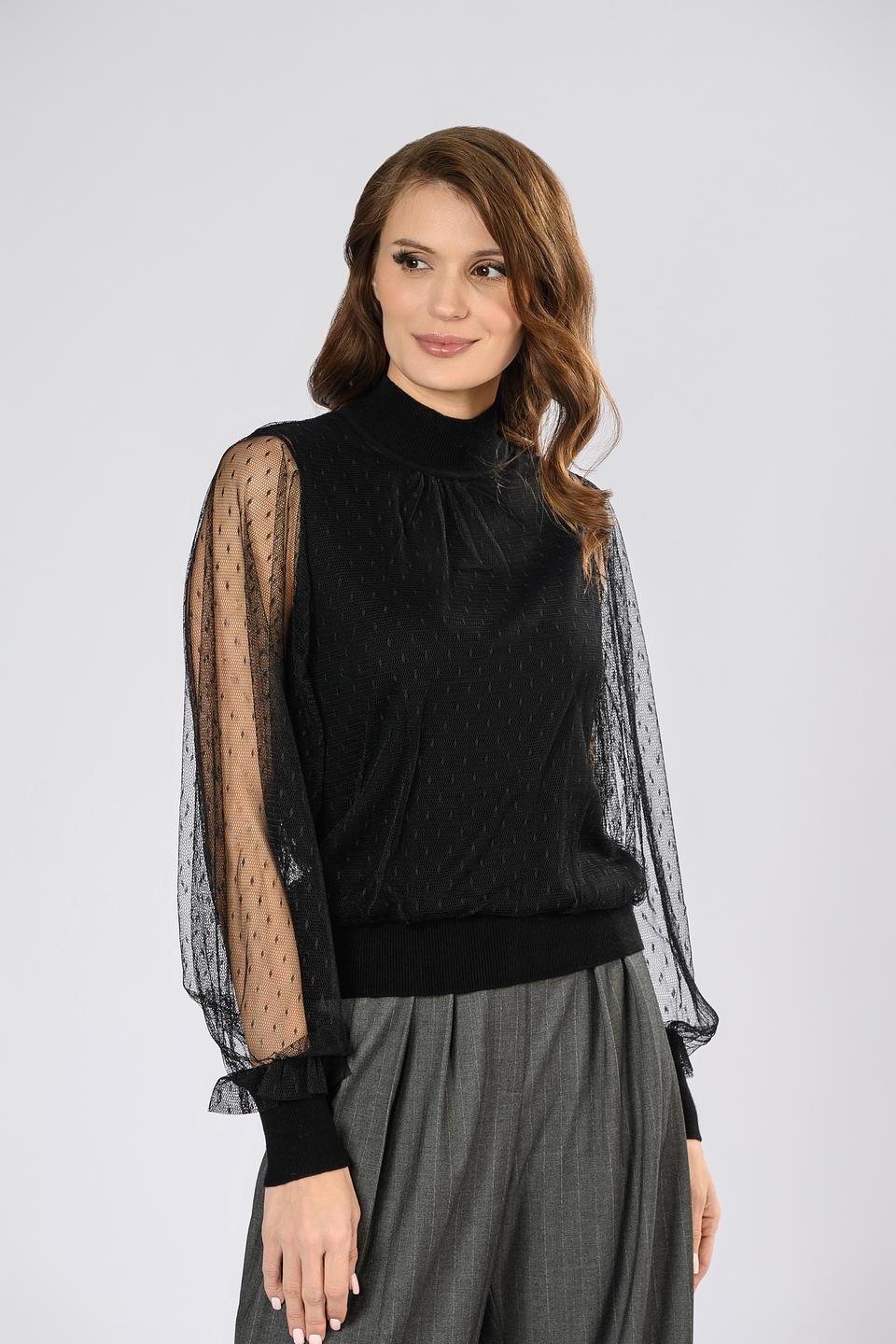 Джемпер Twin Set с рукавами-фонариками чёрный